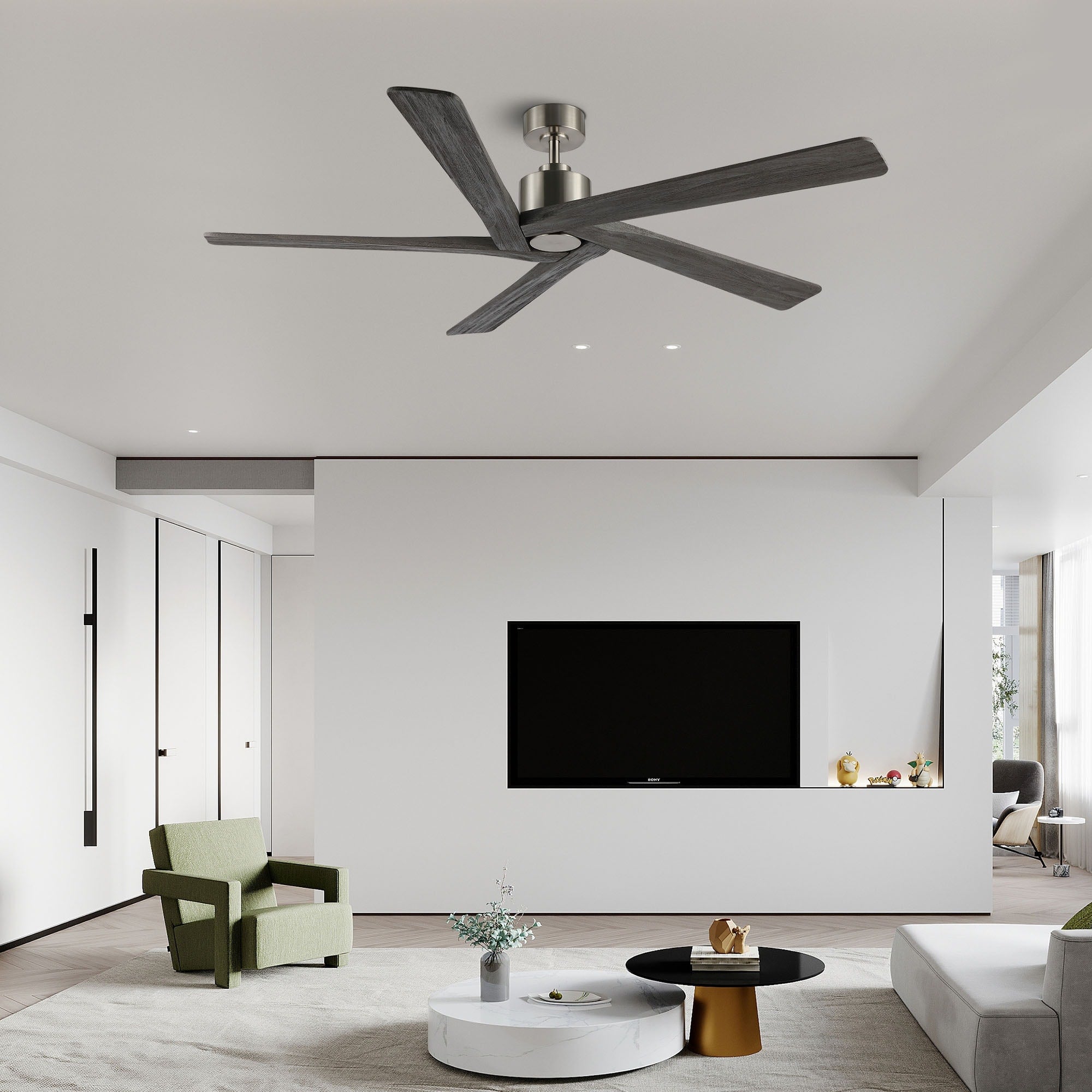 Ventilatore da soffitto per interni con motore CC WINGBO da 54 pollici senza luci - N/D