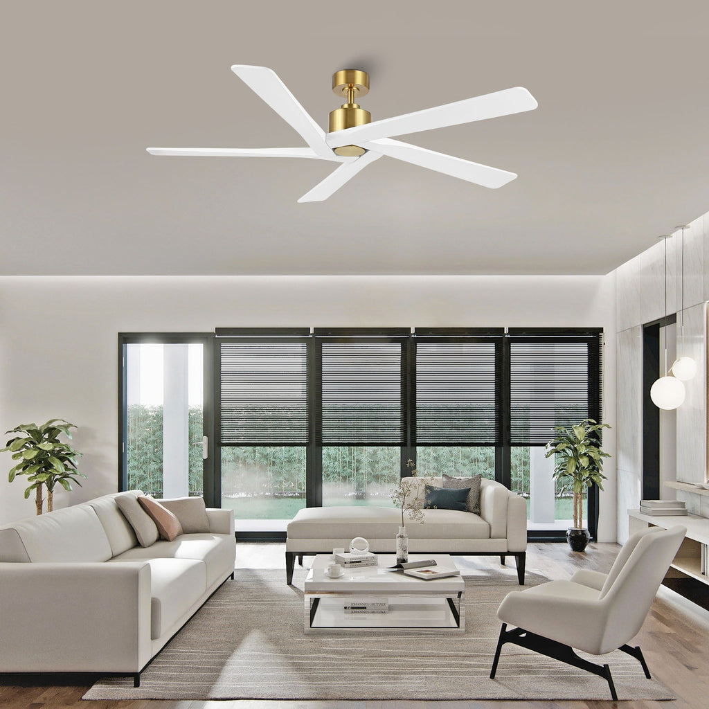 Ventilatore da soffitto per interni con motore CC WINGBO da 54 pollici senza luci - N/D