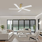 Ventilatore da soffitto per interni con motore CC WINGBO da 54 pollici senza luci - N/D
