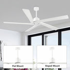 Ventilatore da soffitto per interni con motore CC WINGBO da 54 pollici senza luci - N/D