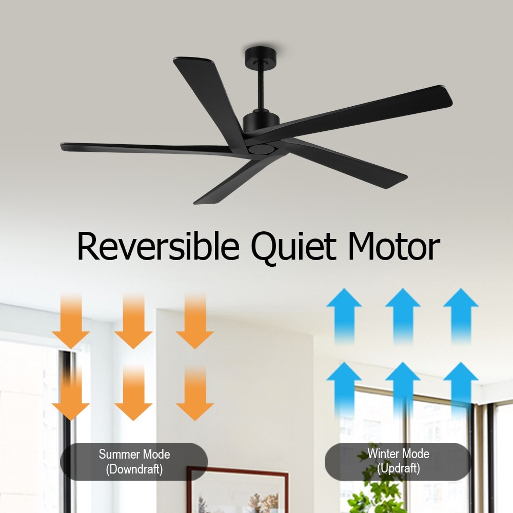 Ventilatore da soffitto per interni con motore CC WINGBO da 54 pollici senza luci - N/D
