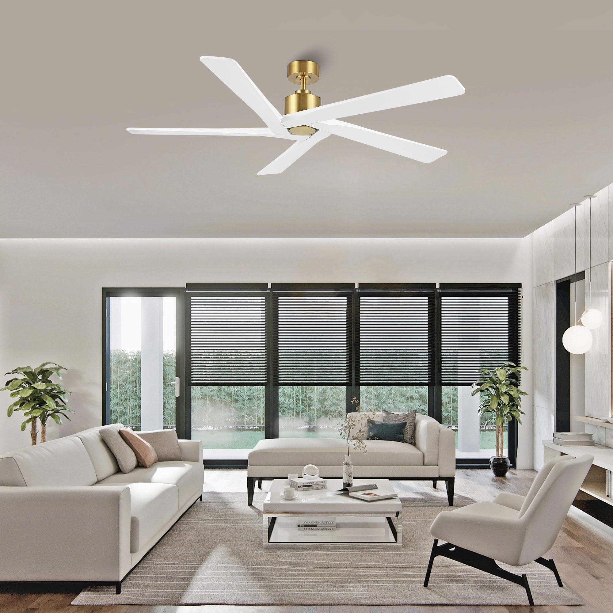 Ventilatore da soffitto per interni con motore CC WINGBO da 54 pollici senza luci - N/D