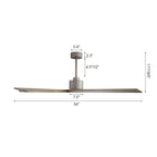 Ventilatore da soffitto per interni con motore CC WINGBO da 54 pollici senza luci - N/D