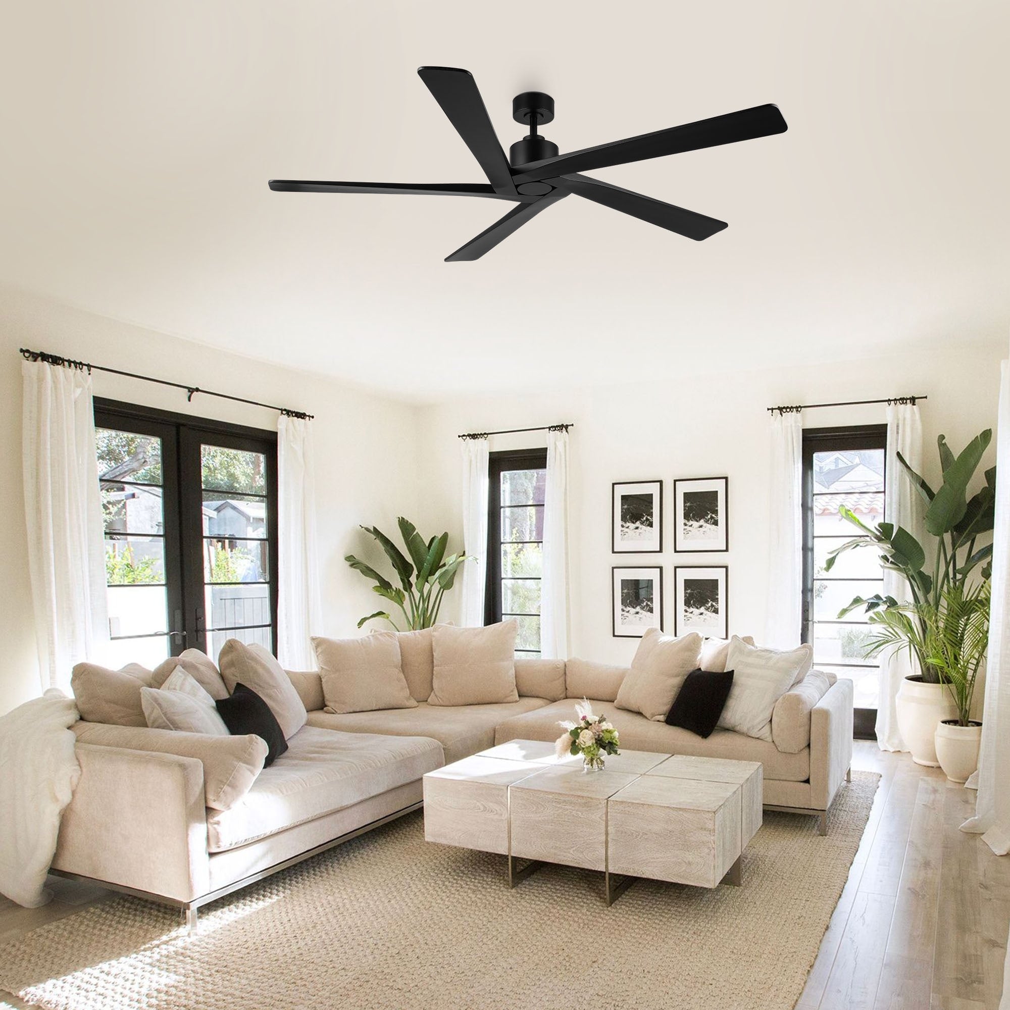 Ventilatore da soffitto per interni con motore CC WINGBO da 54 pollici senza luci - N/D