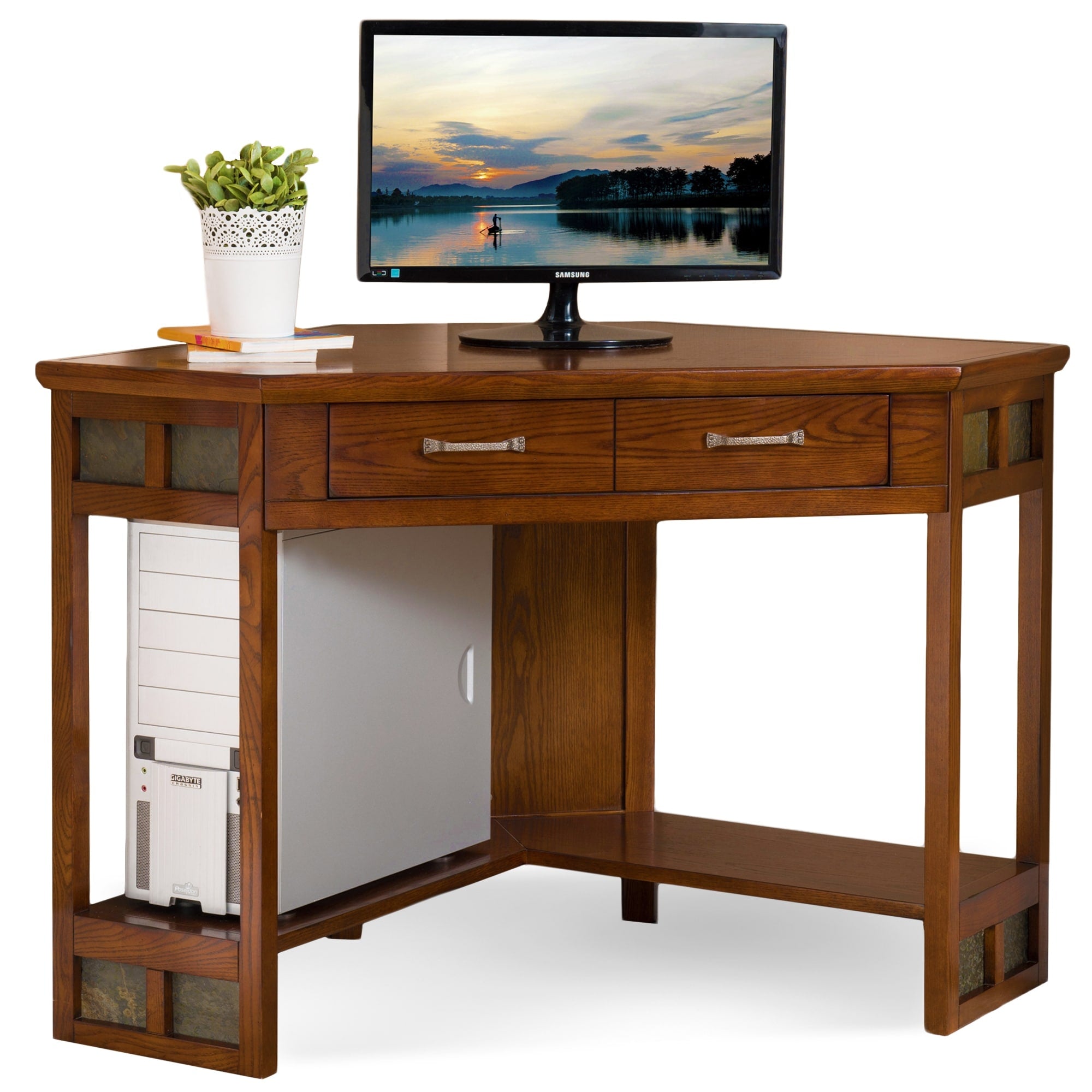 Scrivania angolare Mission di Leick Home