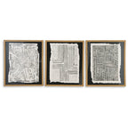 Wonderstow - Set di 3 decorazioni murali nere/beige