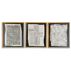 Wonderstow - Set di 3 decorazioni murali nere/beige