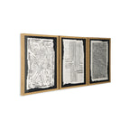 Wonderstow - Set di 3 decorazioni murali nere/beige