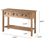 Consolle da ingresso in legno con 3 cassetti Corona | Furniture Dash - N/D