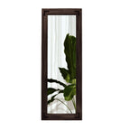 Specchio da terra a figura intera con cornice in legno rustico stile fattoria - 65x24