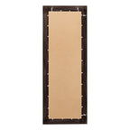 Specchio da terra a figura intera con cornice in legno rustico stile fattoria - 65x24