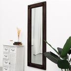 Specchio da terra a figura intera con cornice in legno rustico stile fattoria - 65x24