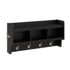 Appendiabiti da parete Woodland 40W con ripiano di Bush Furniture