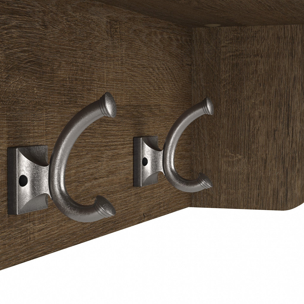 Appendiabiti da parete Woodland 40W con ripiano di Bush Furniture