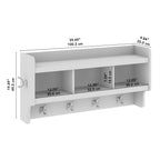 Appendiabiti da parete Woodland 40W con ripiano di Bush Furniture
