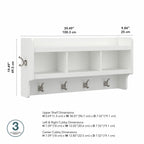 Appendiabiti da parete Woodland 40W con ripiano di Bush Furniture