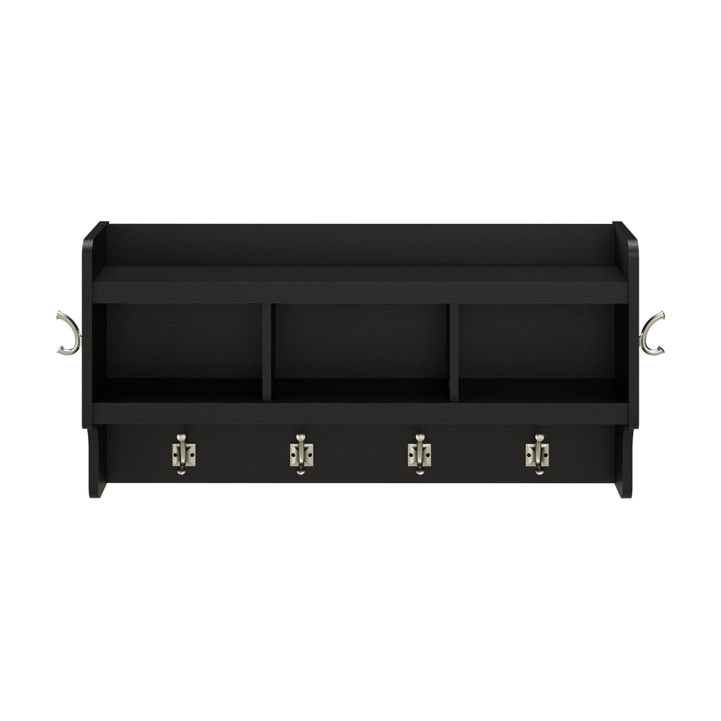 Appendiabiti da parete Woodland 40W con ripiano di Bush Furniture