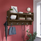Appendiabiti da parete Woodland 40W con ripiano di Bush Furniture