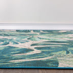 Tappeto da interno/esterno con motivi floreali tropicali contemporanei della World Rug Gallery