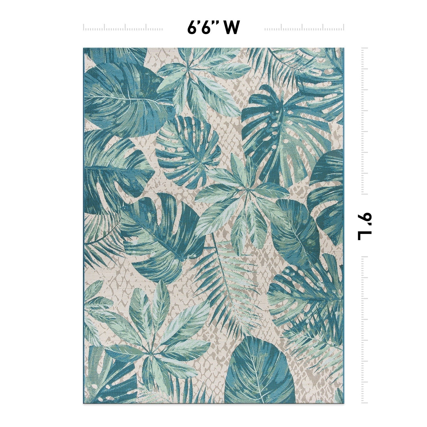 Tappeto da interno/esterno con motivi floreali tropicali contemporanei della World Rug Gallery