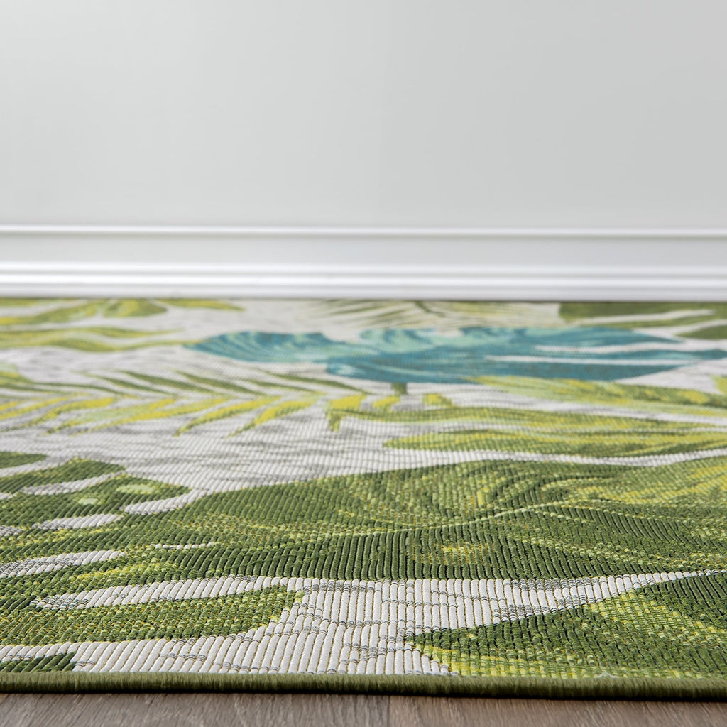 Tappeto da interno/esterno con motivi floreali tropicali contemporanei della World Rug Gallery