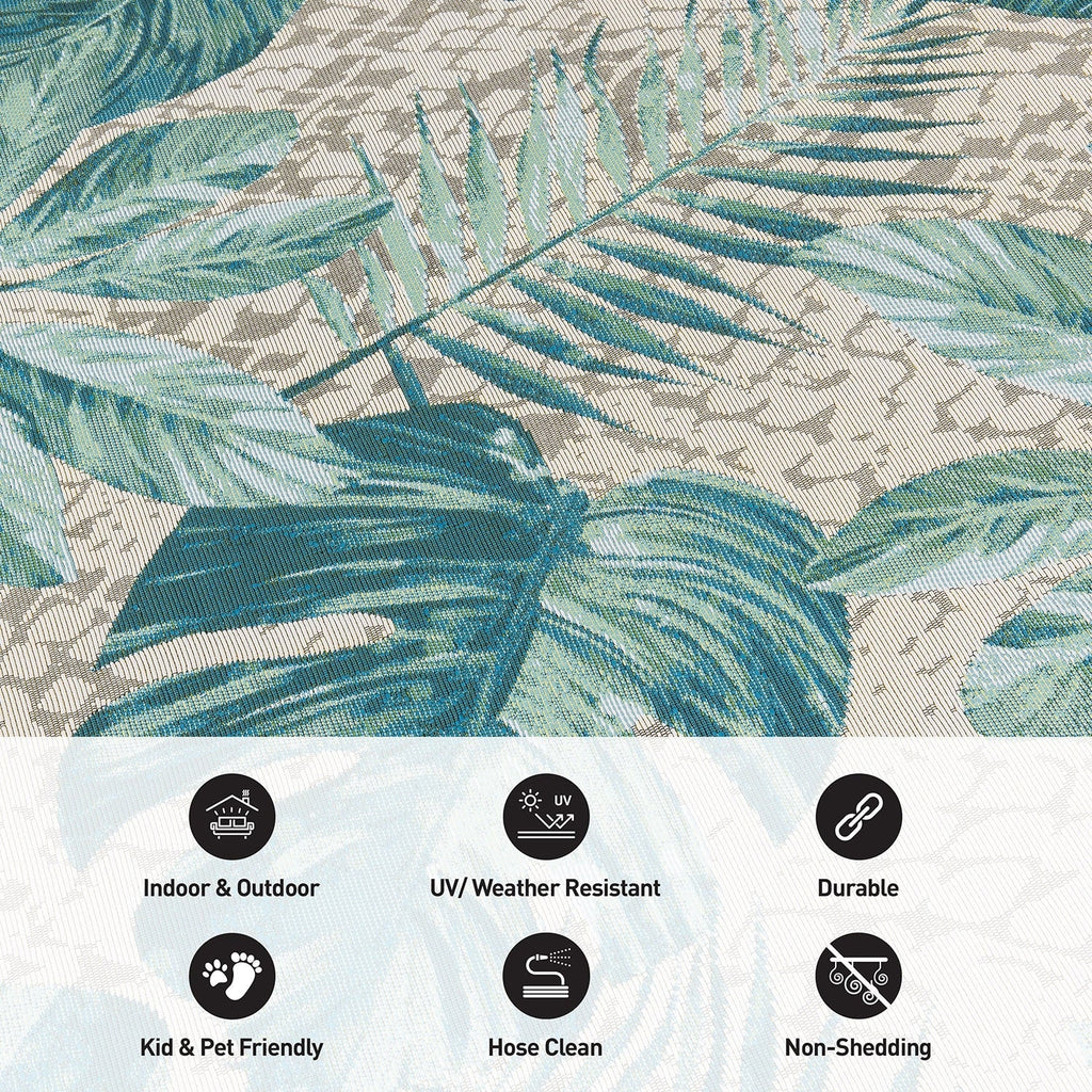Tappeto da interno/esterno con motivi floreali tropicali contemporanei della World Rug Gallery