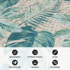 Tappeto da interno/esterno con motivi floreali tropicali contemporanei della World Rug Gallery