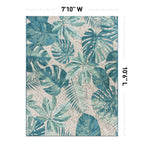 Tappeto da interno/esterno con motivi floreali tropicali contemporanei della World Rug Gallery