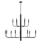 Lampadario minimalista a 15 luci, design antico a 2 livelli - 48