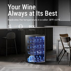 Frigorifero per vino/bevande da 17 pollici e 28 bottiglie, refrigeratore per vino in acciaio inossidabile per uso domestico e commerciale