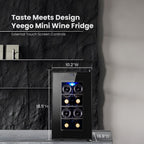 Mini frigorifero per vino Yeego da 8 bottiglie
