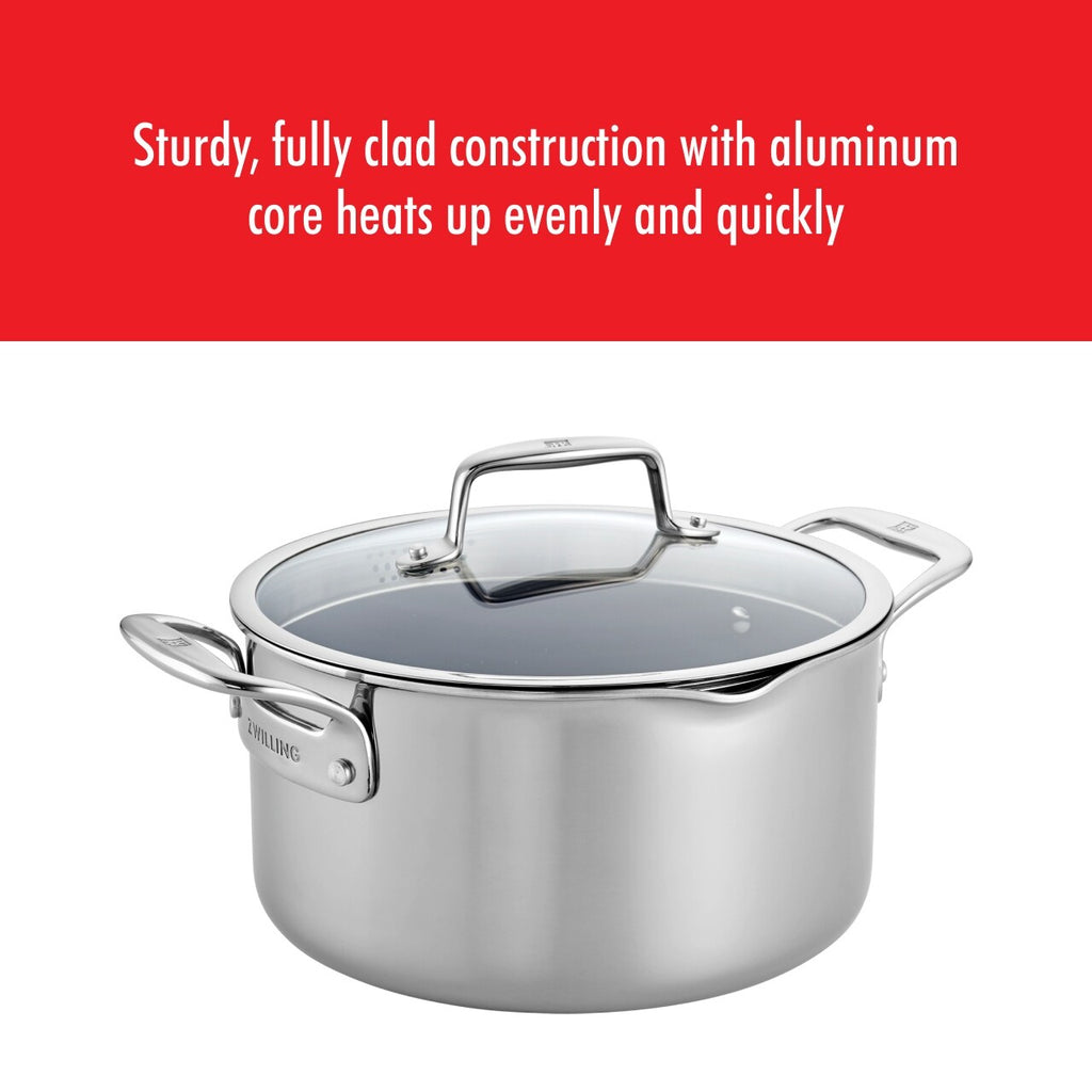 Forno olandese antiaderente in ceramica e acciaio inossidabile ZWILLING Clad CFX da 6 qt