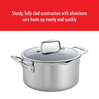 Forno olandese antiaderente in ceramica e acciaio inossidabile ZWILLING Clad CFX da 6 qt