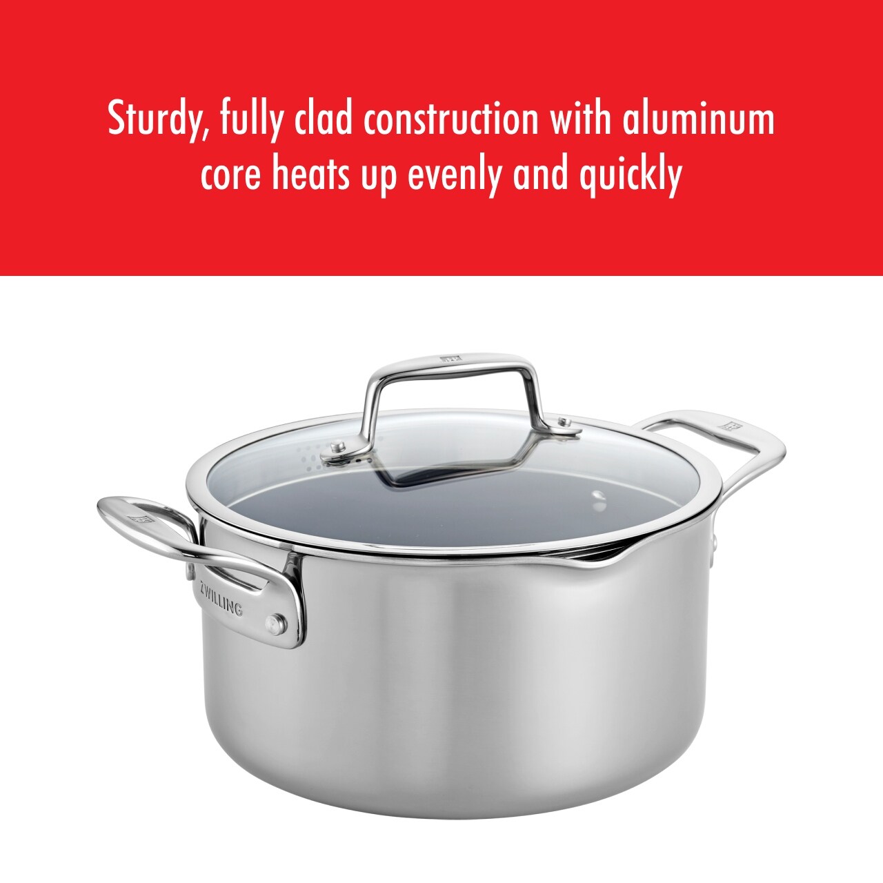 Forno olandese antiaderente in ceramica e acciaio inossidabile ZWILLING Clad CFX da 6 qt