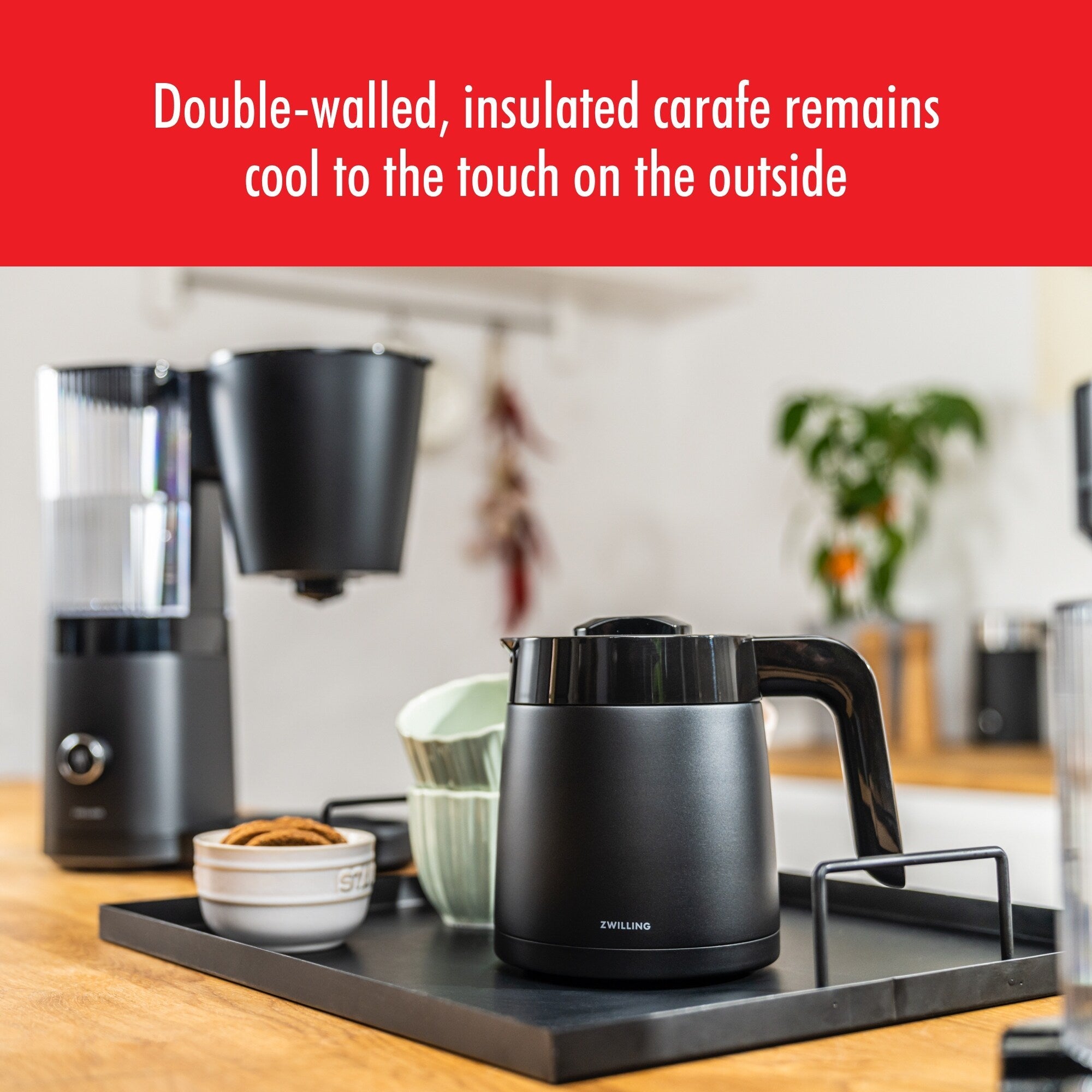 Macchina per caffè americano ZWILLING Enfinigy con caraffa termica da 10 tazze, premiata con lo standard SCA Golden Cup - 2,5 qt