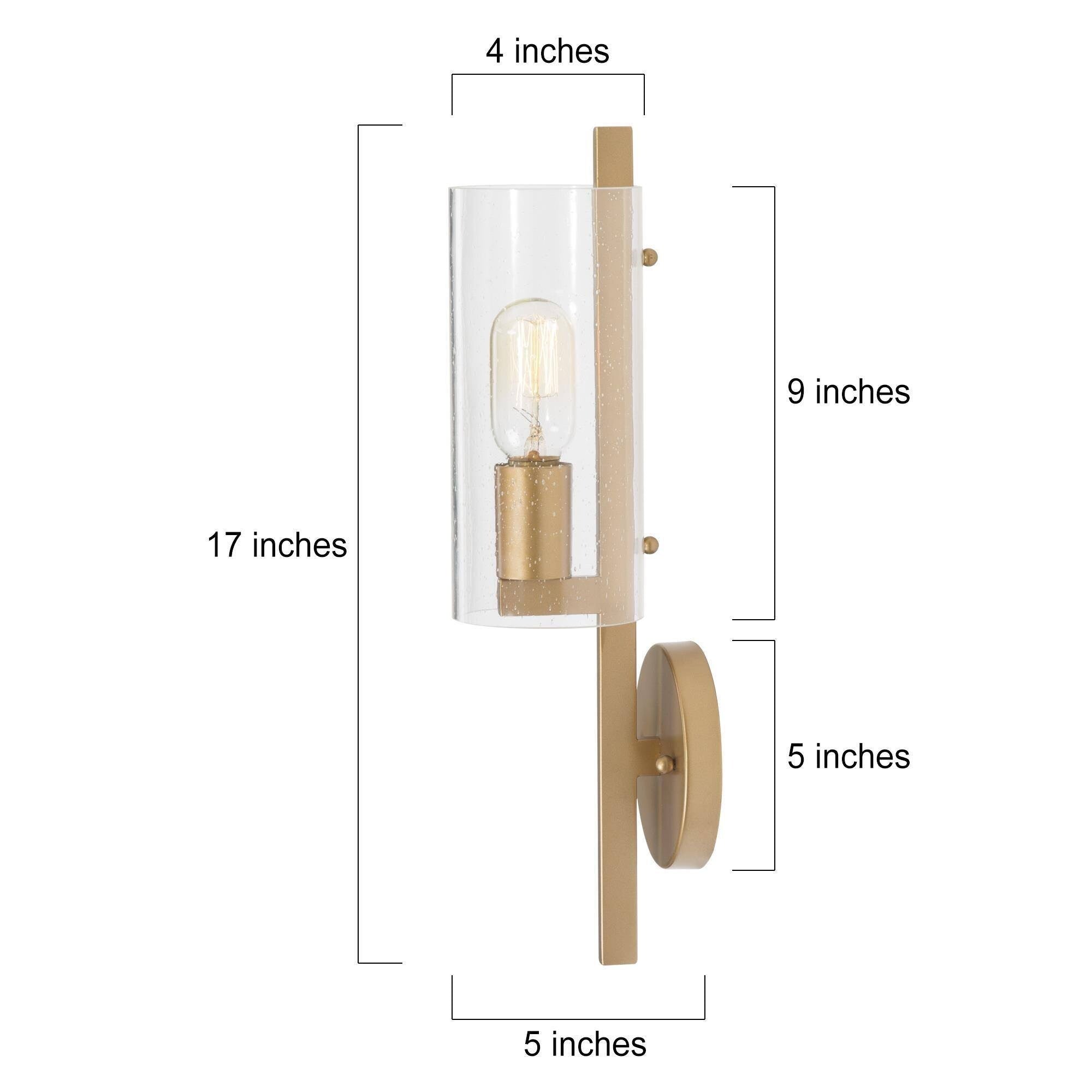 Applique da parete per bagno Zenith Modern Farmhouse Cylinder in vetro seminato