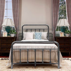 Alazyhome, semplice struttura per letto in metallo vintage, facile da montare