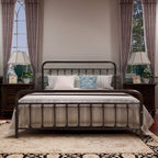 Alazyhome, semplice struttura per letto in metallo vintage, facile da montare