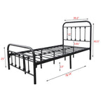 Alazyhome, semplice struttura per letto in metallo vintage, facile da montare
